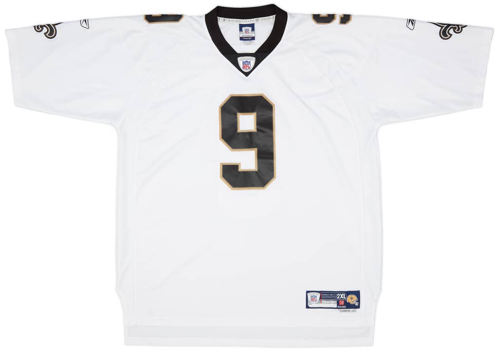2007 New Orleans Saints Brees #9 Reebok Premier Away Jersey (Very Good) XXL