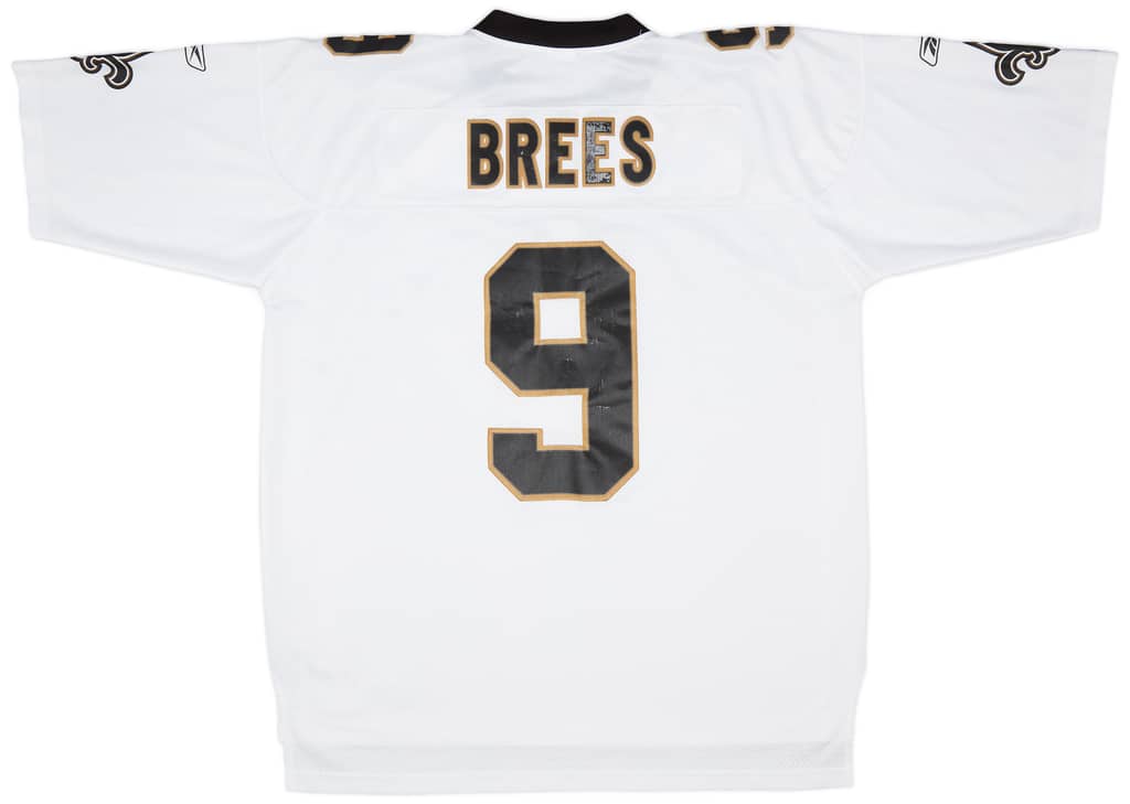2007 New Orleans Saints Brees #9 Reebok Premier Away Jersey (Very Good) XXL