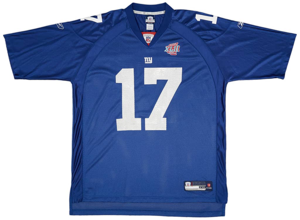 2007 New York Giants Burress #17 Reebok On Field Home Jersey (Very Good) XXL