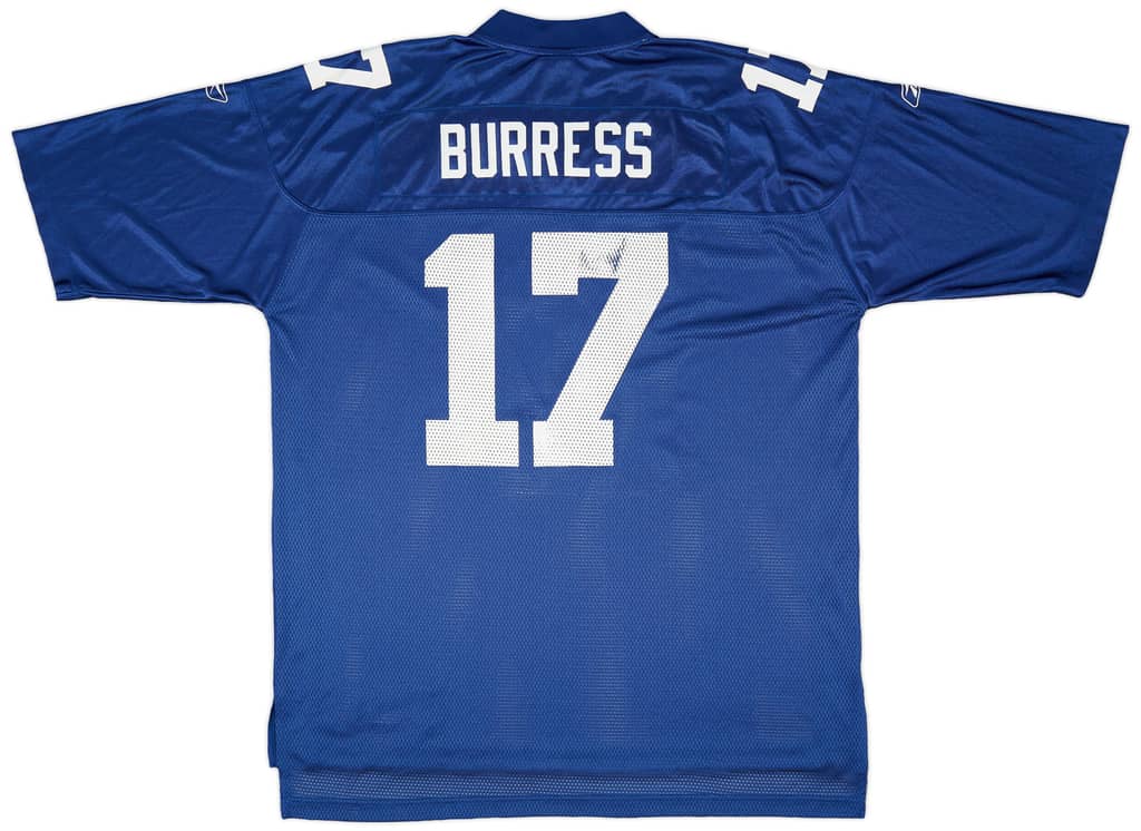 2007 New York Giants Burress #17 Reebok On Field Home Jersey (Very Good) XXL