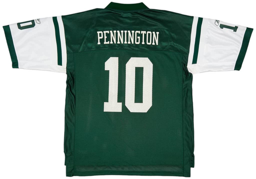 2005-06 New York Jets Pennington #10 Reebok On Field Home Jersey (Very Good) XL