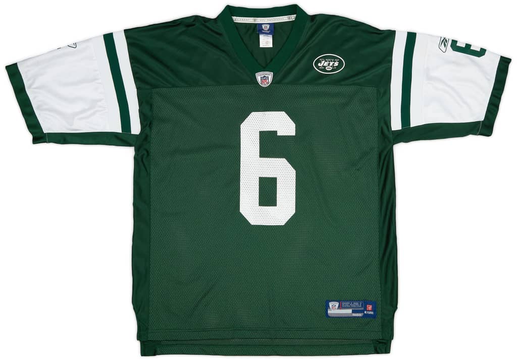2009-11 New York Jets Sanchez #6 Reebok On Field Home Jersey (Excellent) XL