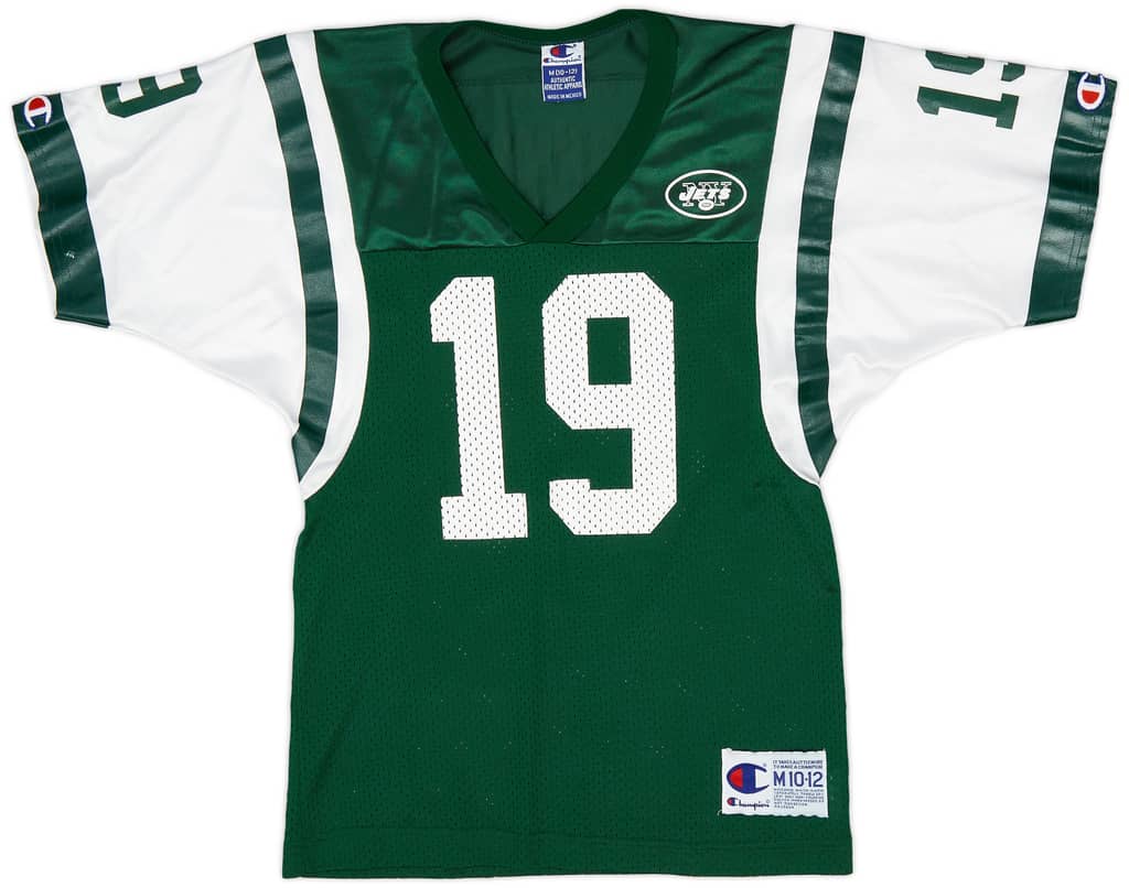 1998-99 New York Jets K. Johnson #19 Champion Home Jersey (Excellent) M.Kids