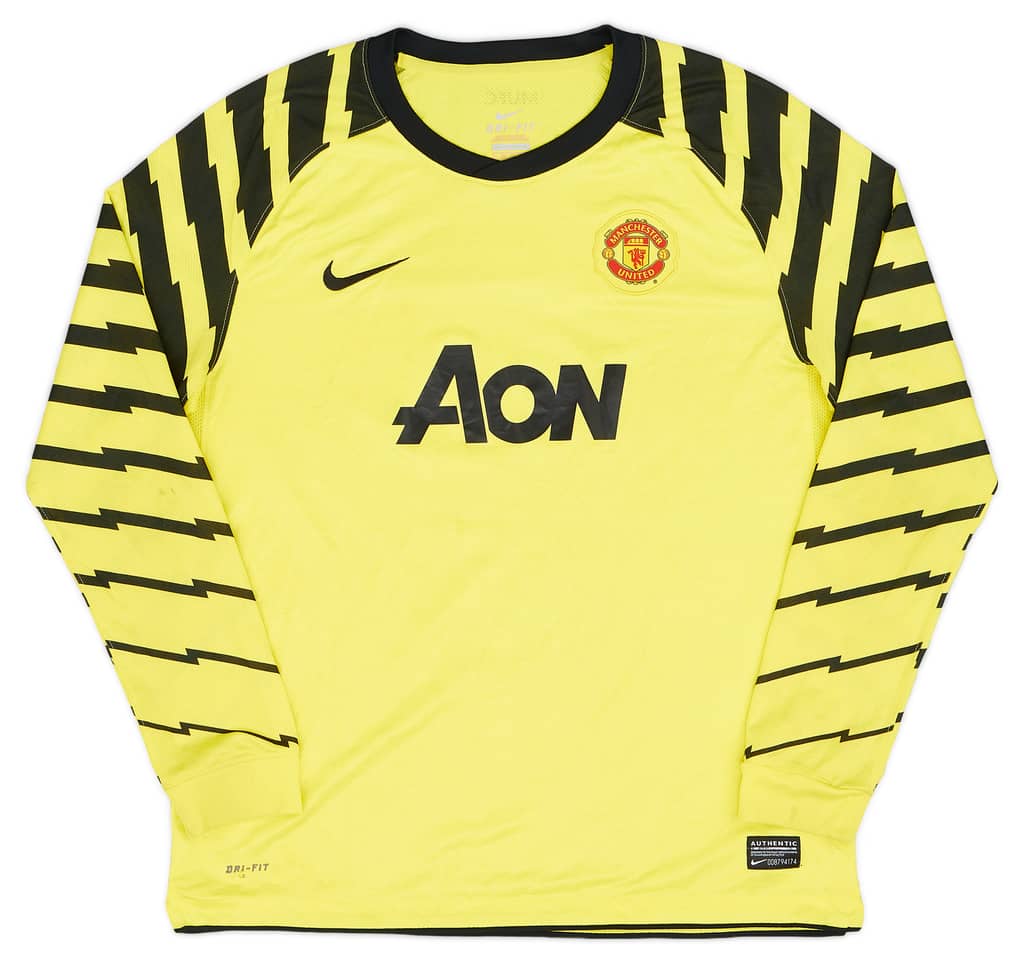 2010-11 Manchester United Yellow GK Shirt - 8/10 - (XL.Boys)