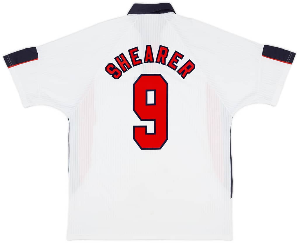 1997-99 England Home Shirt Shearer #9 - 6/10 - (XL)
