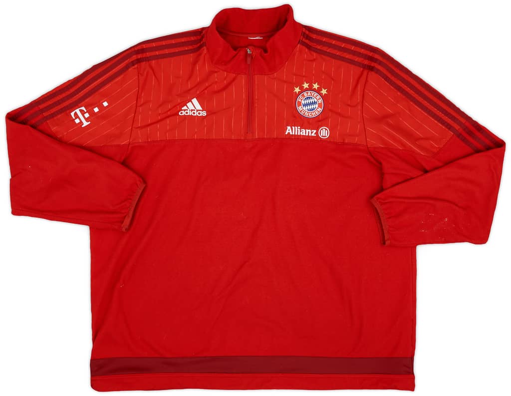 2015-16 Bayern Munich adidas 1/4 Zip Fleece Top - 9/10 - (XXL)