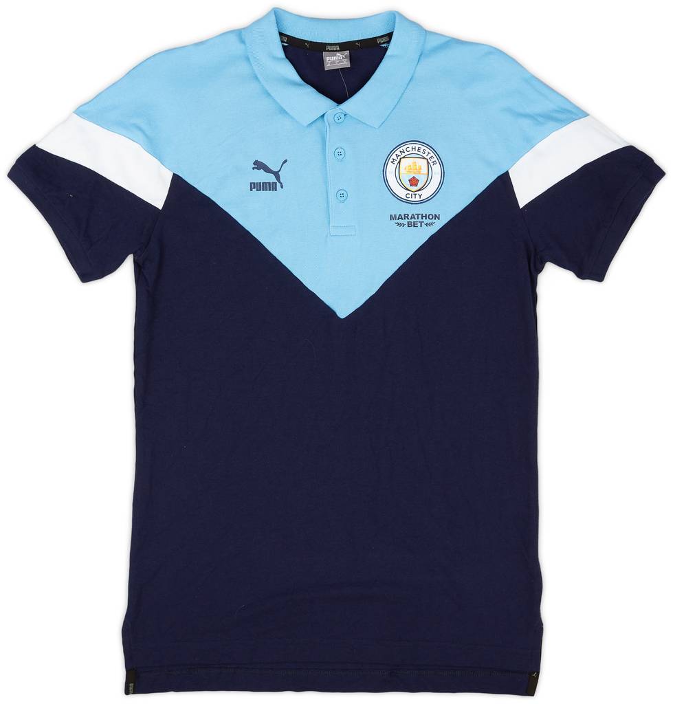 2019-20 Manchester City Puma Iconic Polo Shirt - 9/10 - (M)