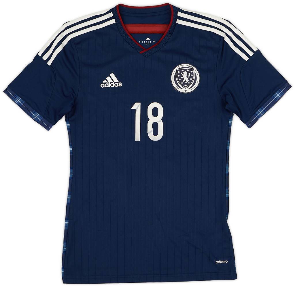 2014-15 Scotland Youth Match Issue Home Shirt #18 - 8/10 - (S)