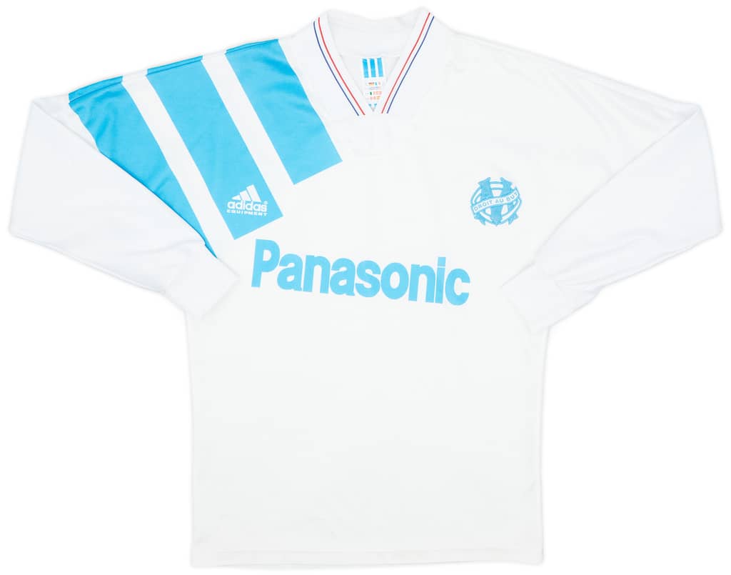 1991-92 Olympique Marseille Home L/S Shirt - 8/10 - (S)