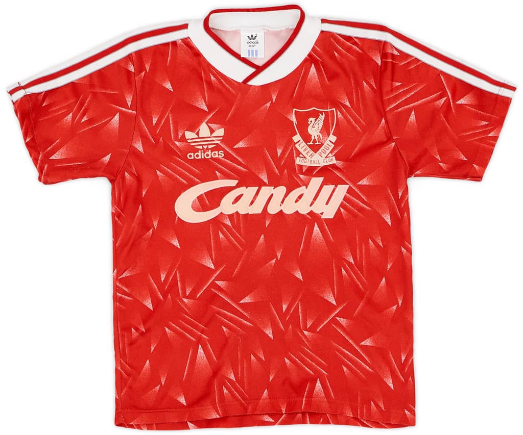 1989-91 Liverpool Home Shirt - 8/10 - (M.Boys)
