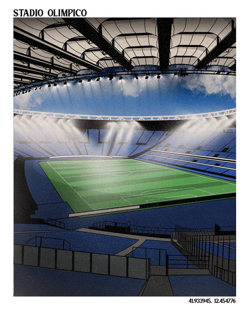 Stadio Olimpico A3 Print/Poster