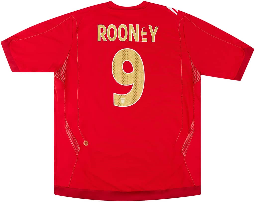 2006-08 England Away Shirt Rooney #9 - 6/10 - (XL)