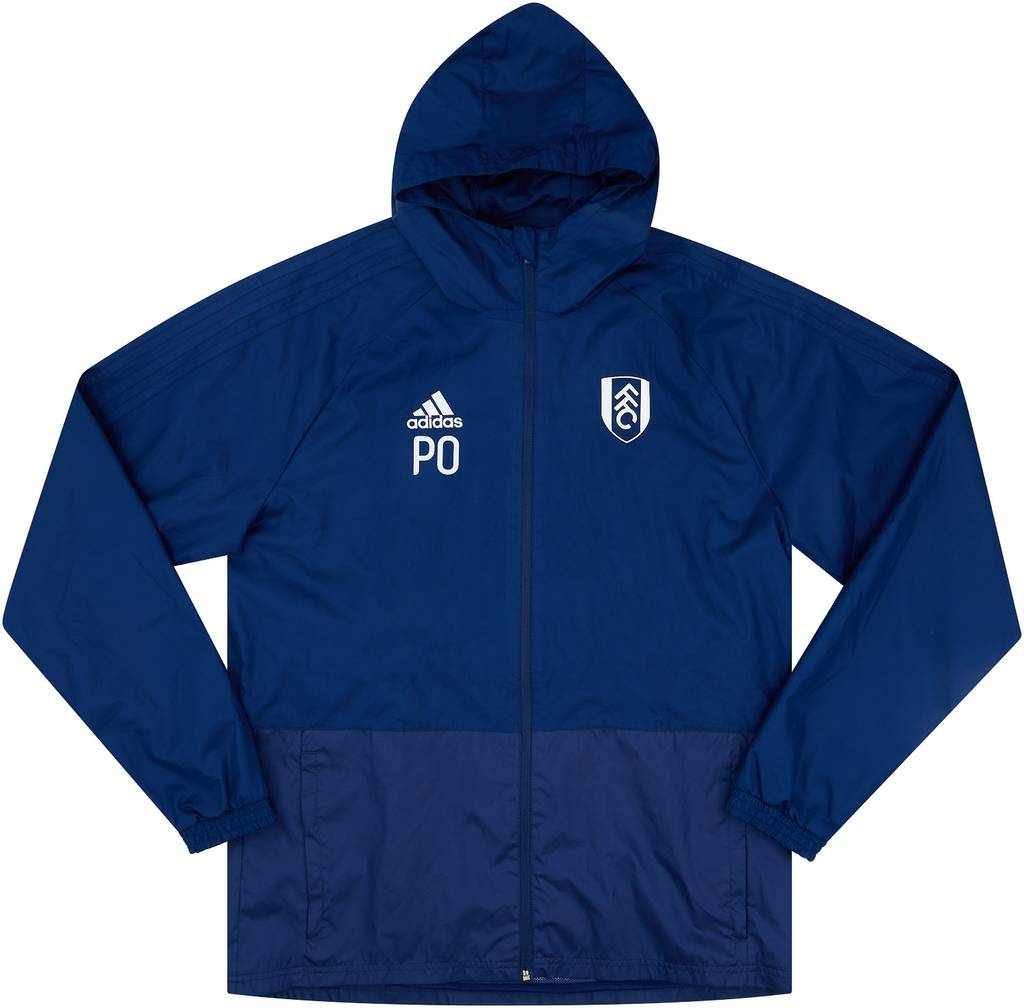 2018-19 Fulham adidas Staff Issue Hooded Rain Jacket PO - 8/10 - (L)