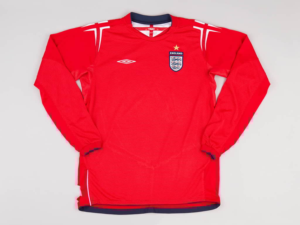 2004-06 England Away L/S Shirt - 6/10 - (XL.Boys)
