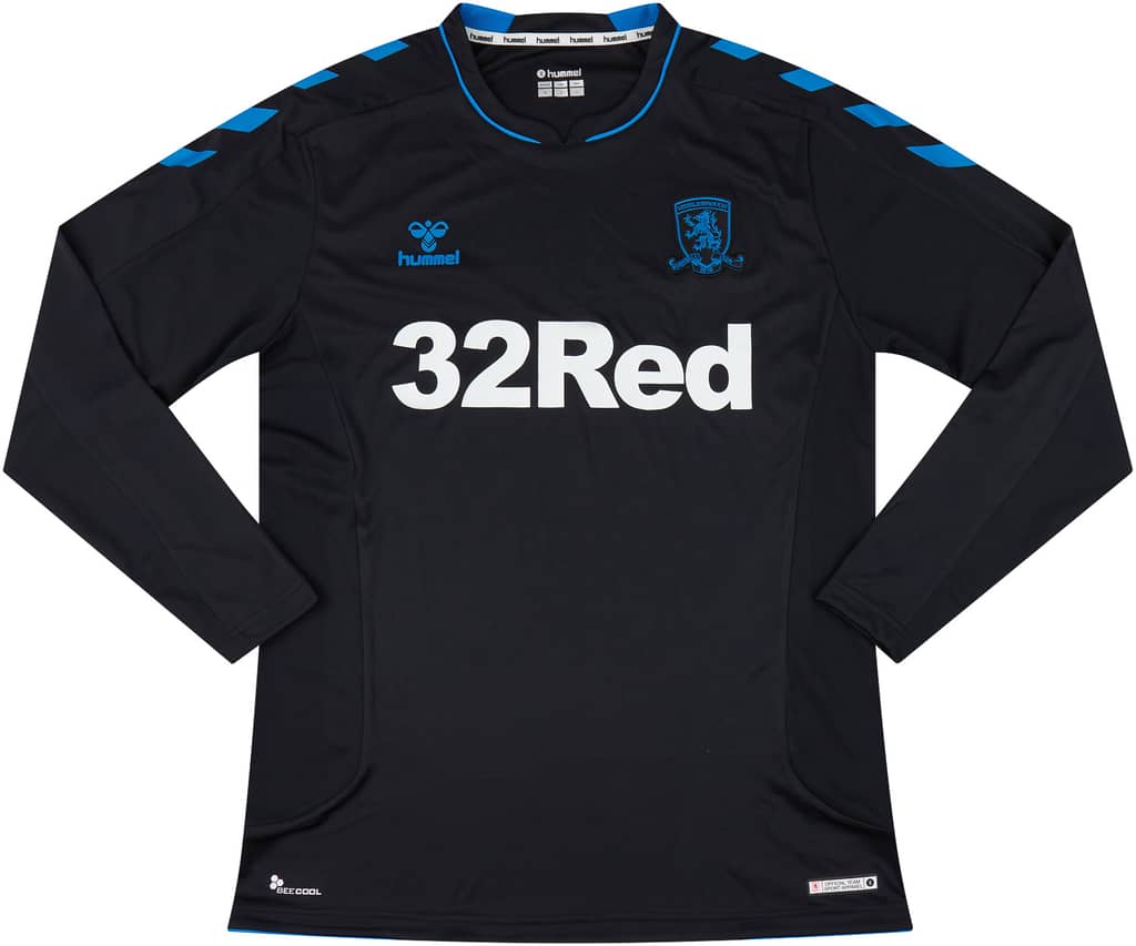 2018-19 Middlesbrough Away L/S Shirt - 9/10 - (M)