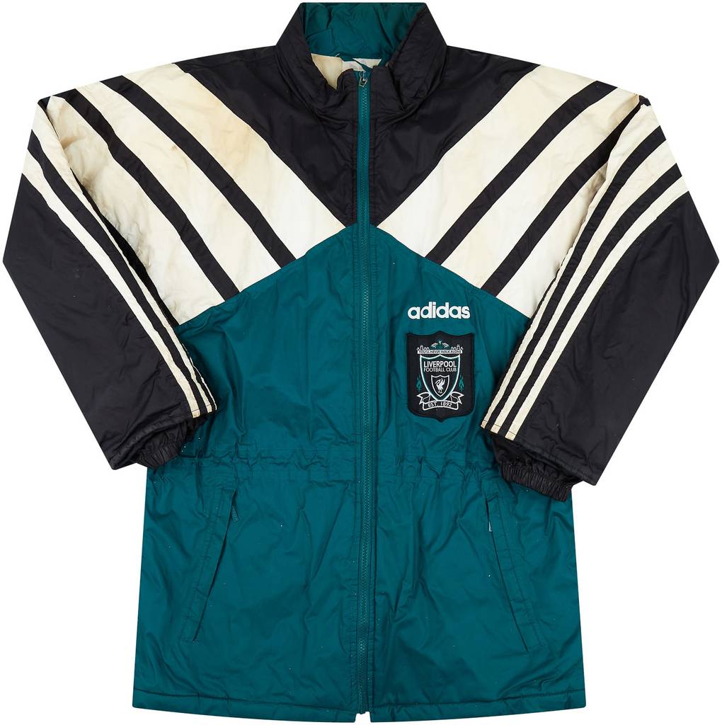 1995-96 Liverpool adidas Padded Bench Coat - 5/10 - (S)