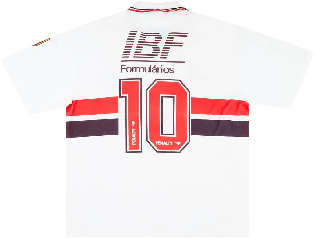 1990 Sao Paulo Home Shirt #10 - 8/10 - (XL)