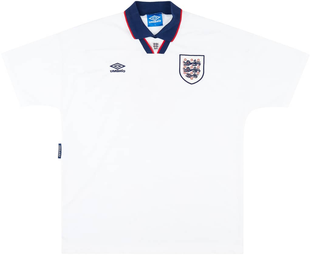 1993-95 England Home Shirt #9 - 9/10 - (XL)