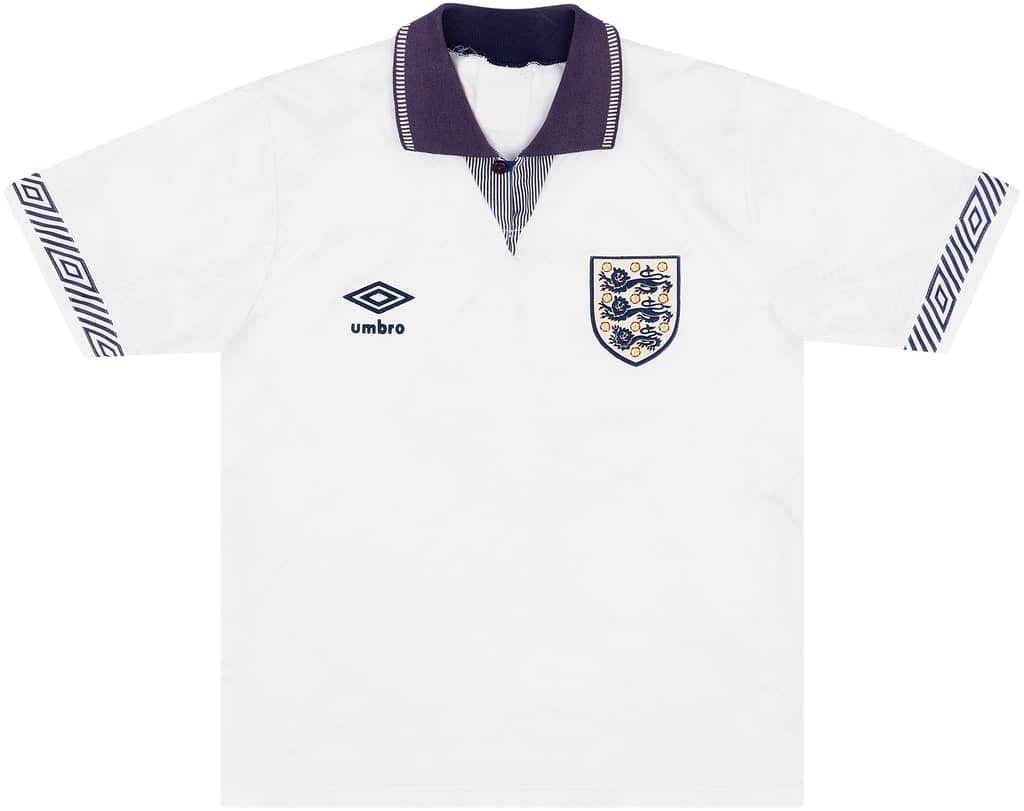1990-92 England Home Shirt - 7/10 - (L.Boys)