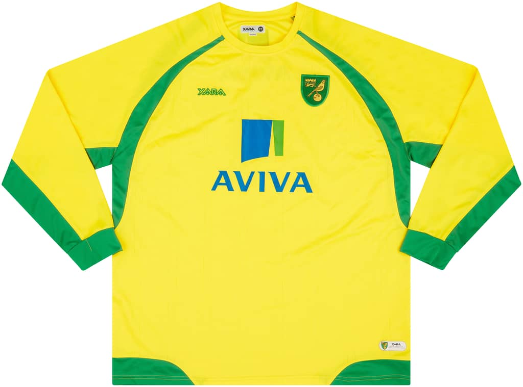 2010-11 Norwich Home L/S Shirt - 10/10 - (XXL)