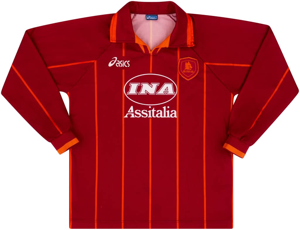1996-97 Roma Home L/S Shirt - 9/10 - (M)