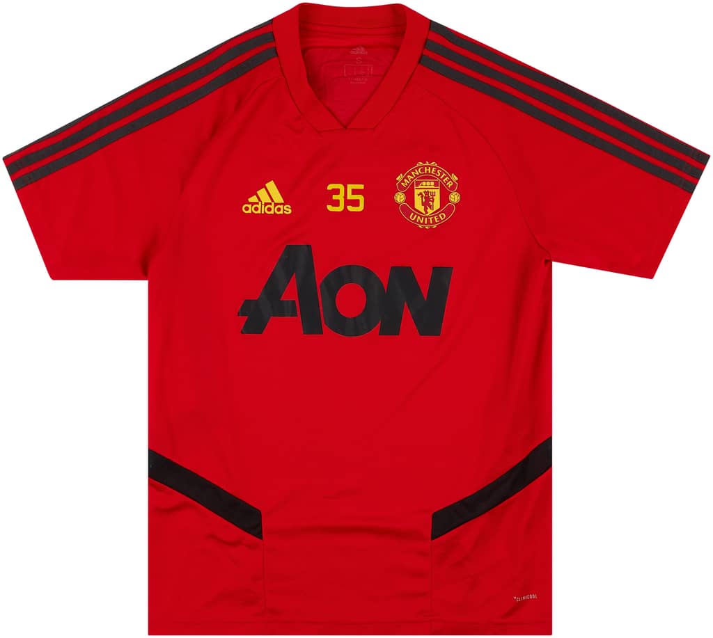 2019-20 Manchester United Player Issue adidas Training Shirt #35 - 8/10 - (S)
