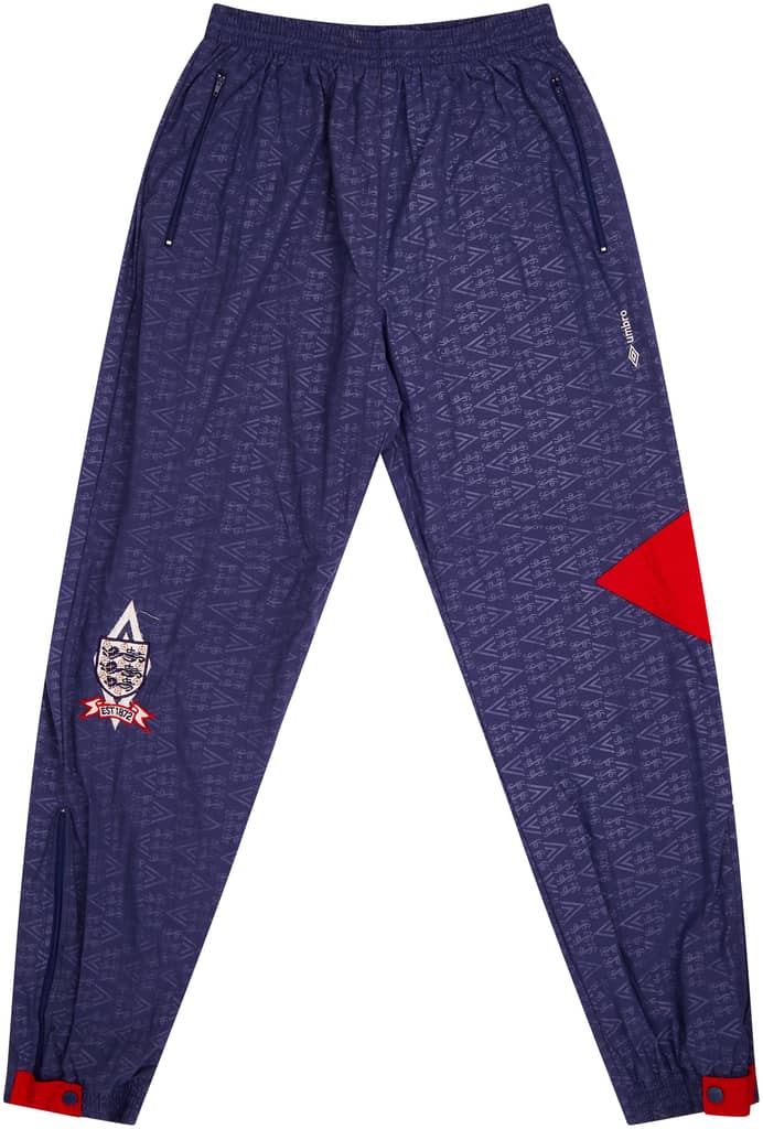 1990-92 England Umbro Track Bottoms - Excellent 8/10 - (M)
