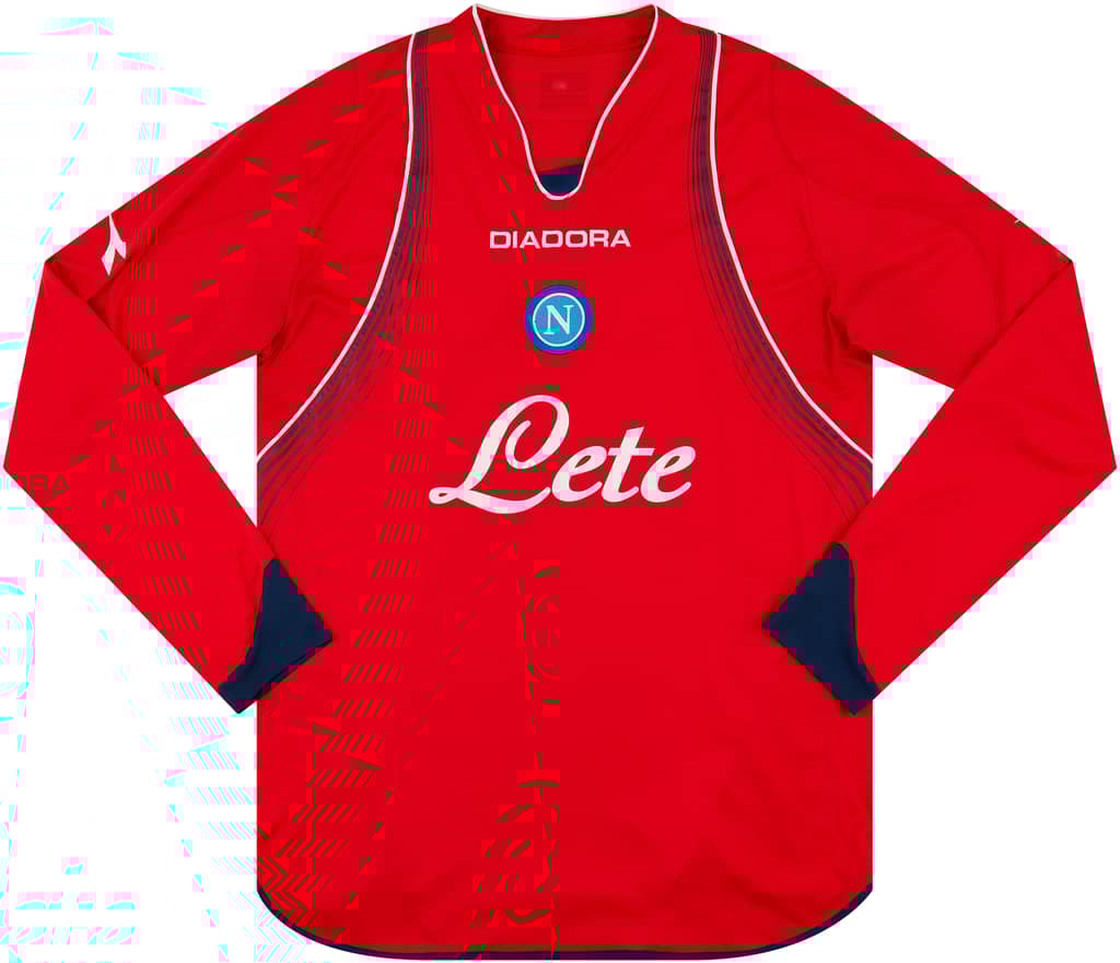 2007-08 Napoli Away L/S Shirt - 8/10 - (XL)