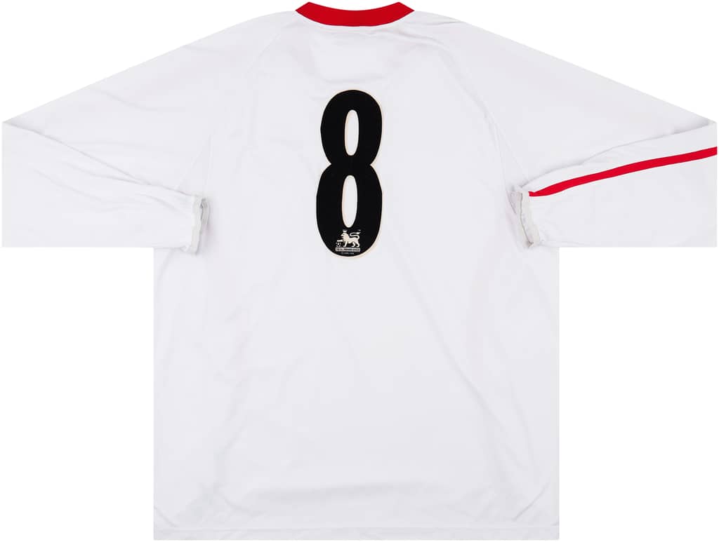 2005-06 Liverpool Youth Match Issue Away L/S Shirt #8