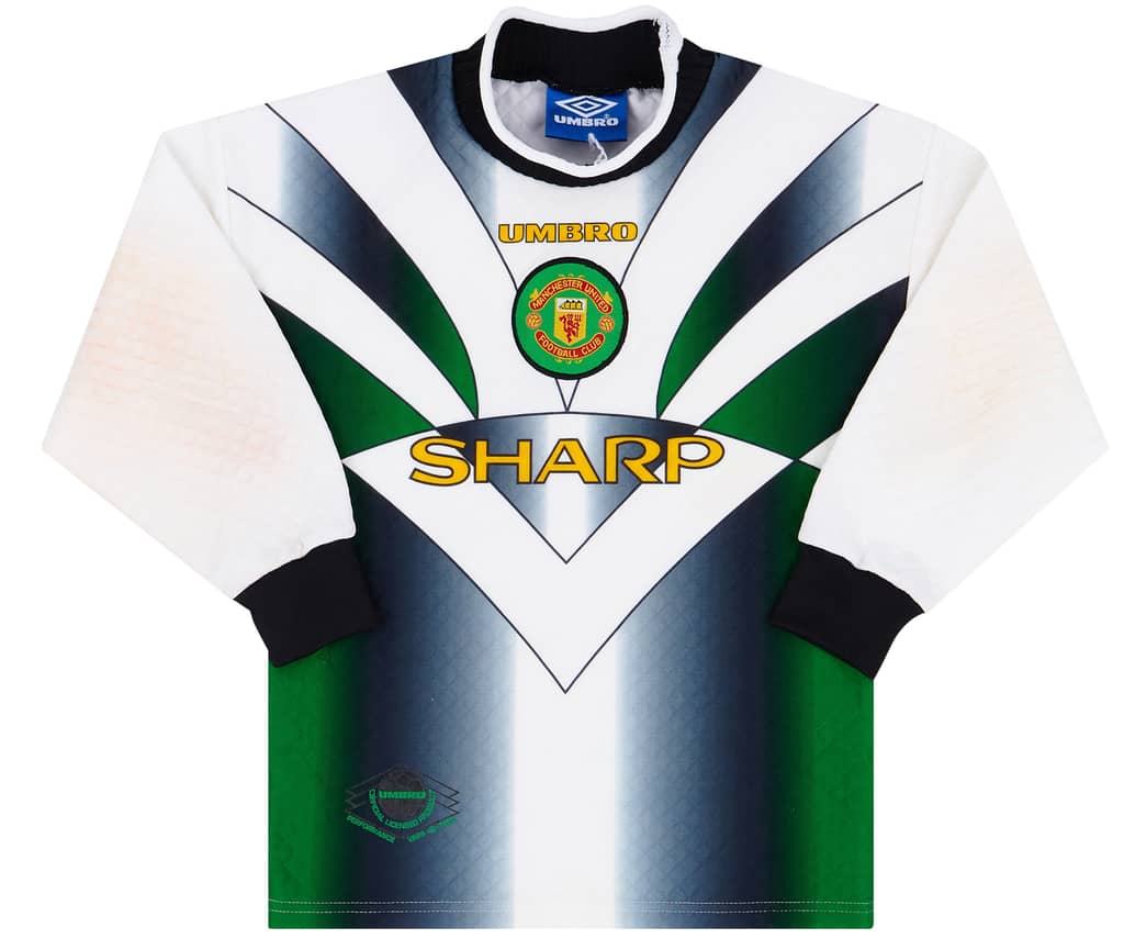 1996-97 Manchester United White GK Shirt - 9/10 - (L.Boys)
