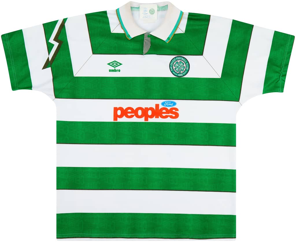 1991-92 Celtic Home Shirt - 7/10 - (XL)