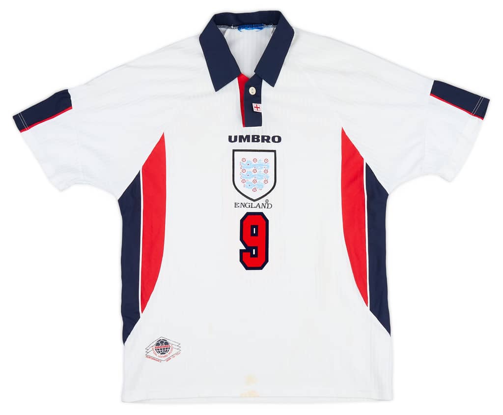 1997-99 England Home Shirt Shearer #9 - 6/10 - (L)