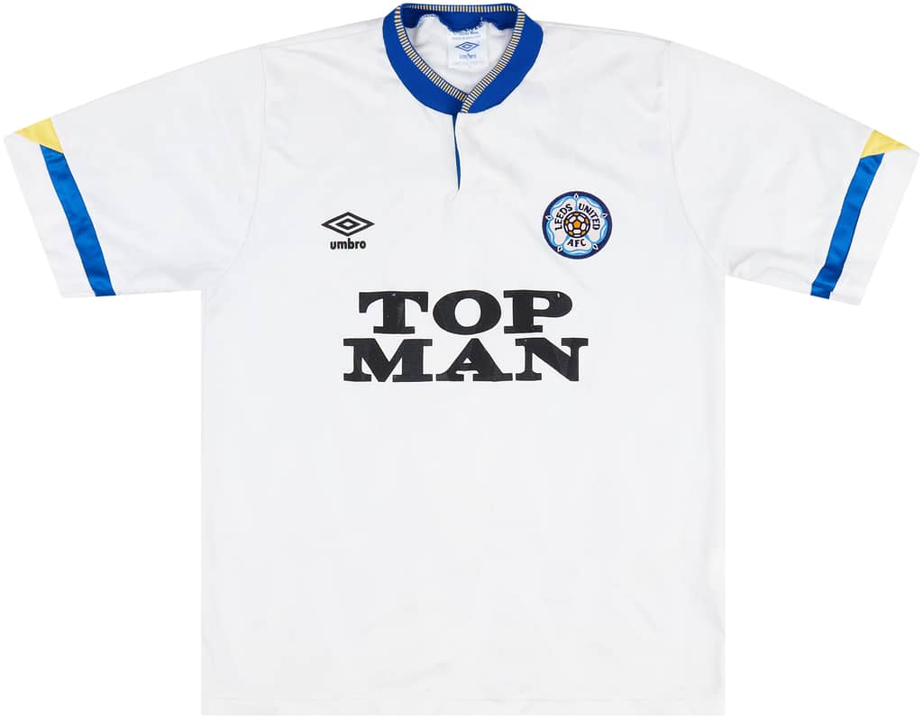 1990-91 Leeds United Home Shirt - 7/10 - (M)
