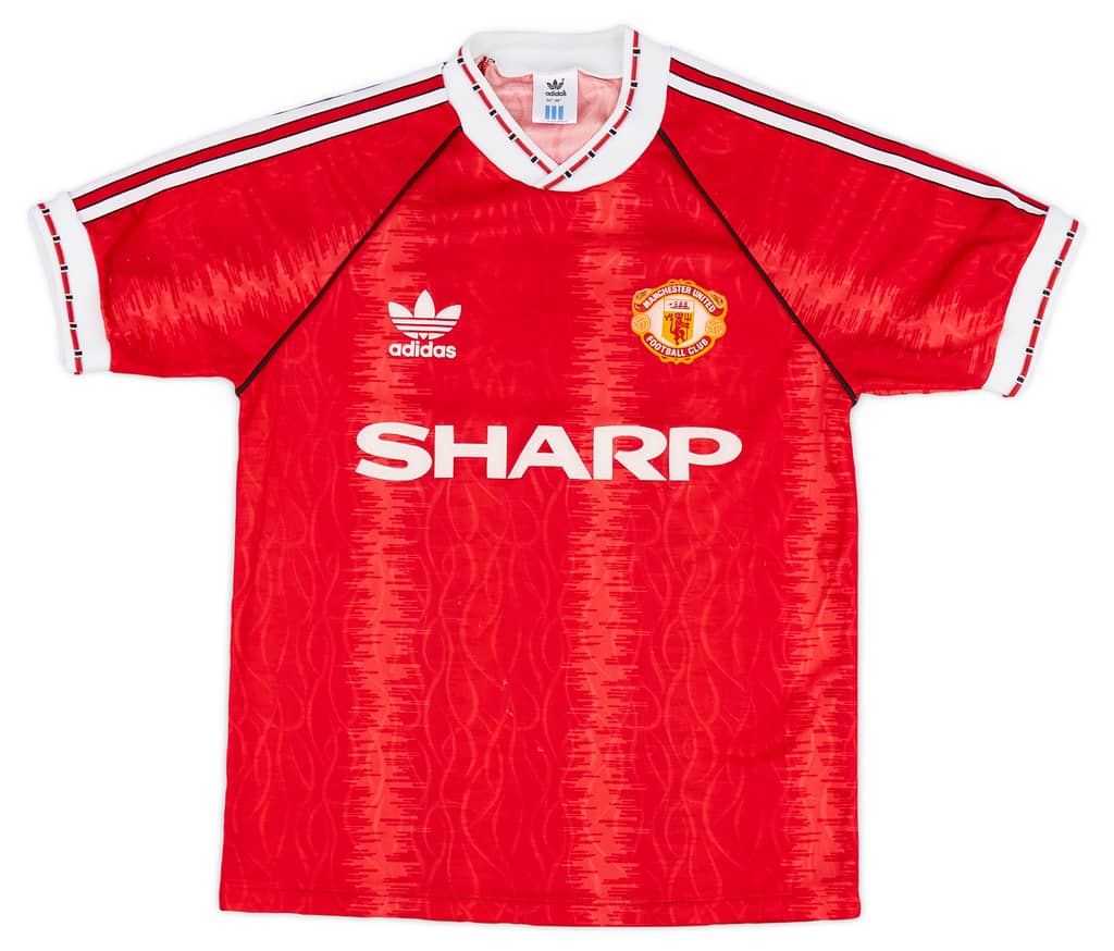 1990-92 Manchester United Home Shirt - 8/10 - (S)