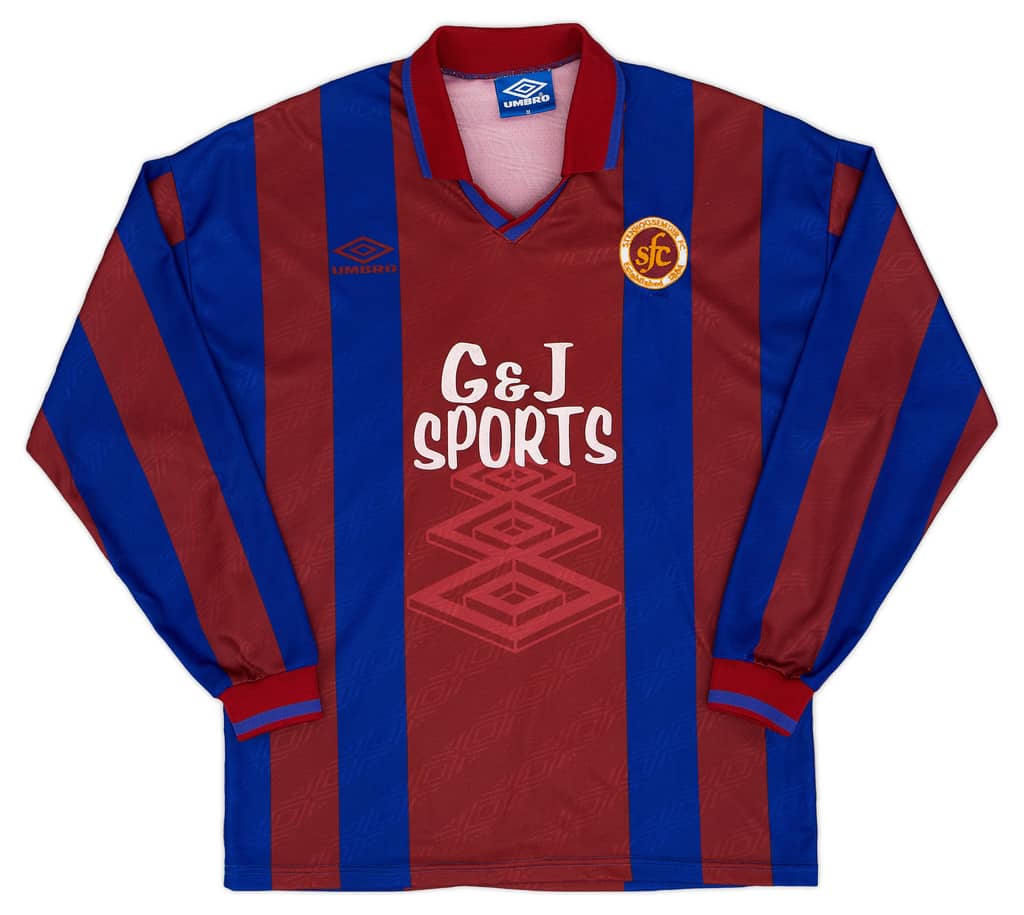 1995-96 Stenhousemuir Home L/S Shirt - 8/10 - (M)