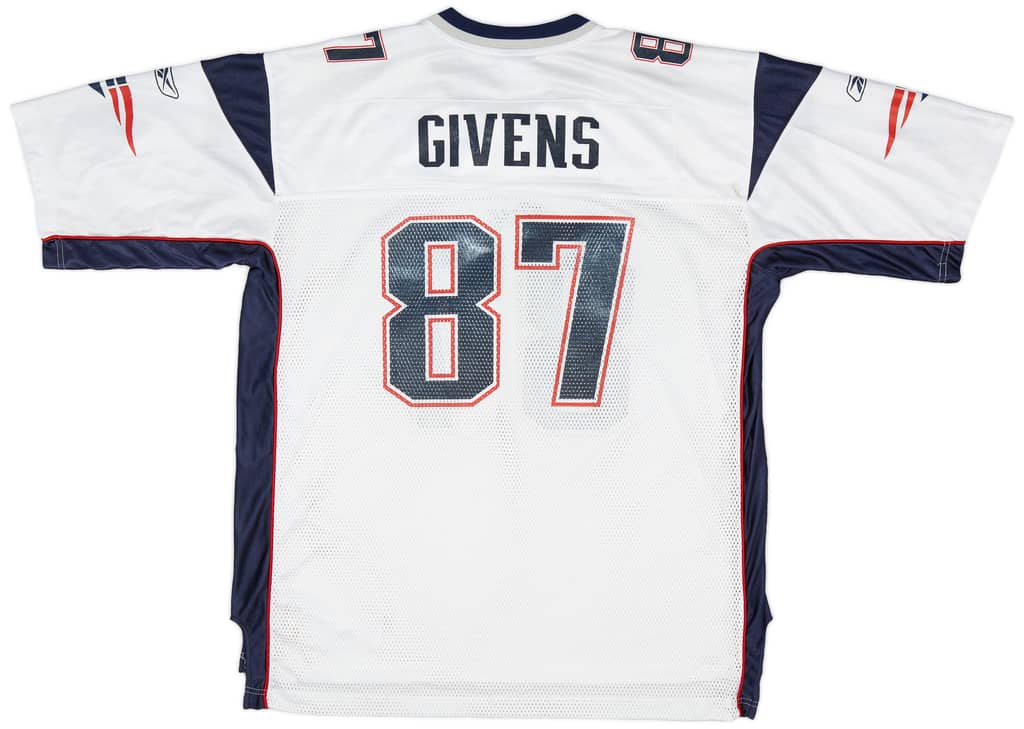 2005-06 New England Patriots Givens #87 Reebok On Field Away Jersey (Very Good) XXL