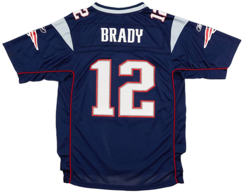 2005-06 New England Patriots Brady #12 Reebok On Field Home Jersey (Excellent) L.Kids