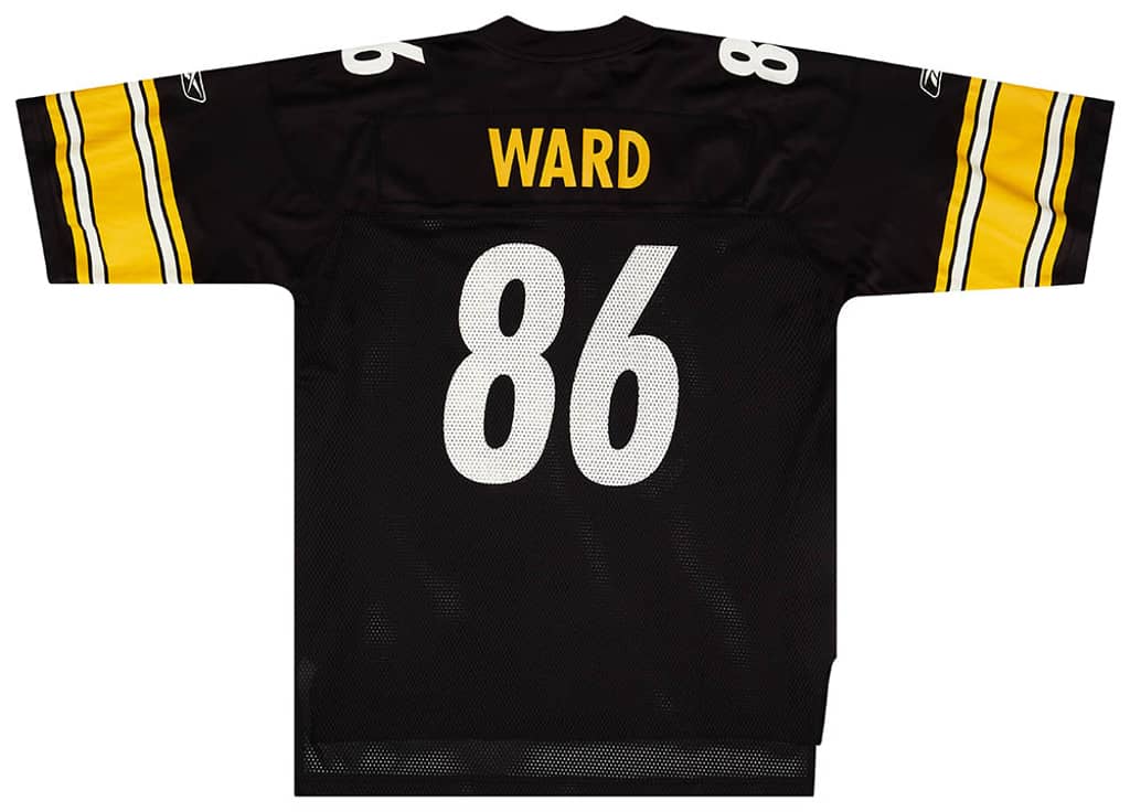 2005-06 Pittsburgh Steelers Ward #86 Reebok On Field Home Jersey (Very Good) L