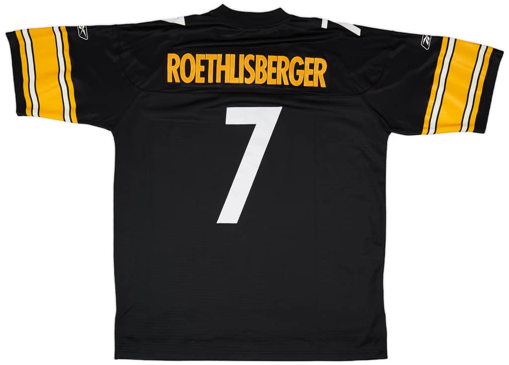 2005-06 Pittsburgh Steelers Roethlisberger #7 Reebok Premier Home Jersey (Very Good) XXL