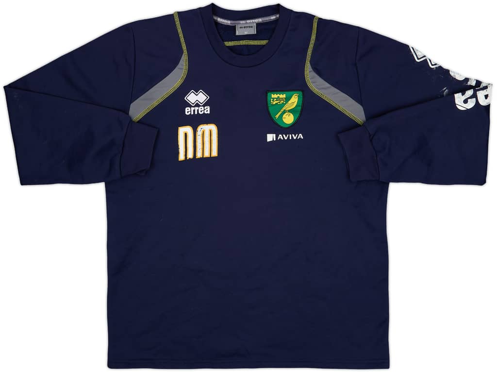 2011-12 Norwich Staff Issue Errea Sweat Top NM - 4/10 - (M)