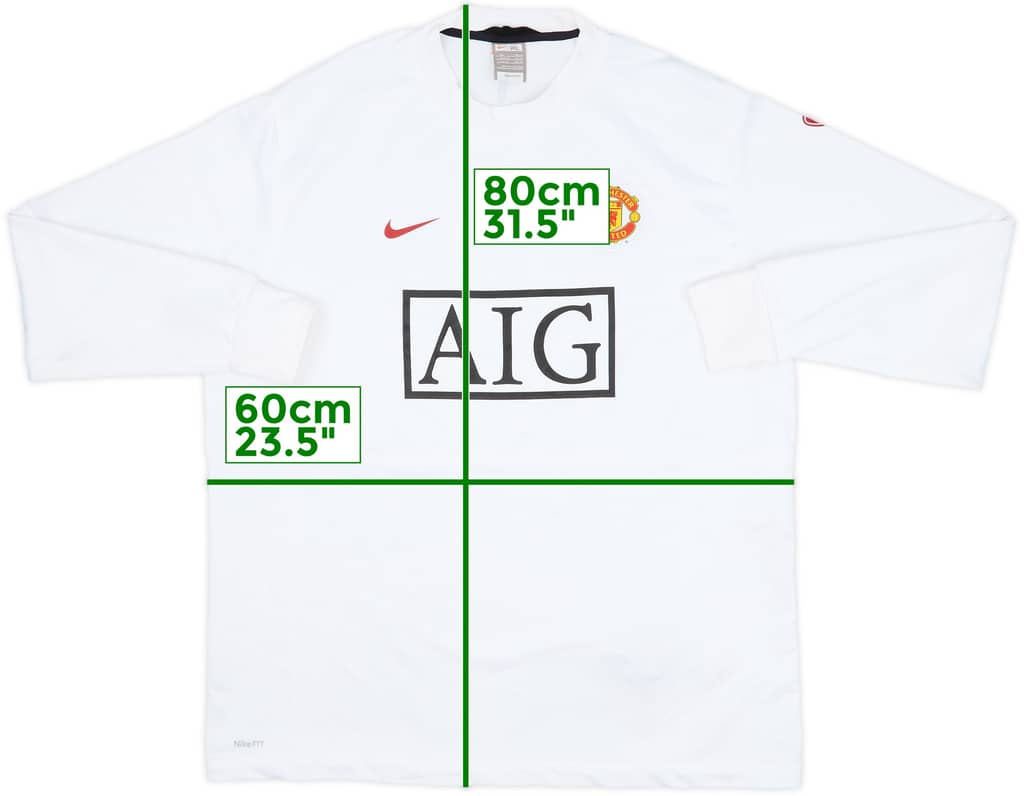 2009-10 Manchester United Nike Sweat Top - 8/10 - (XL)