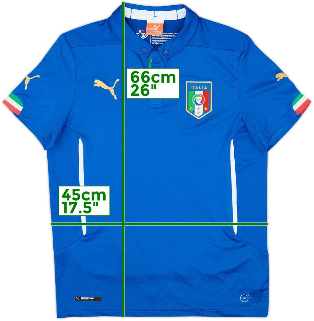 2014-15 Italy Home Shirt - 9/10 - (XL.Boys)