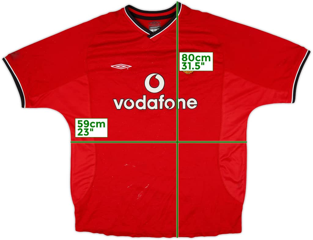 2000-02 Manchester United Home Shirt - 5/10 - (XL)