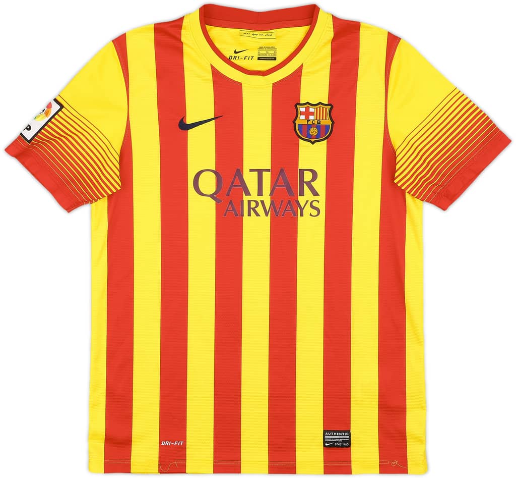 2013-15 Barcelona Away Shirt - 5/10 - (XL.Boys)