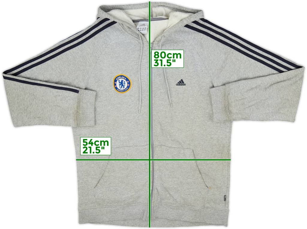 2006-07 Chelsea adidas Zipped Hooded Sweat Top - 5/10 - (XL)