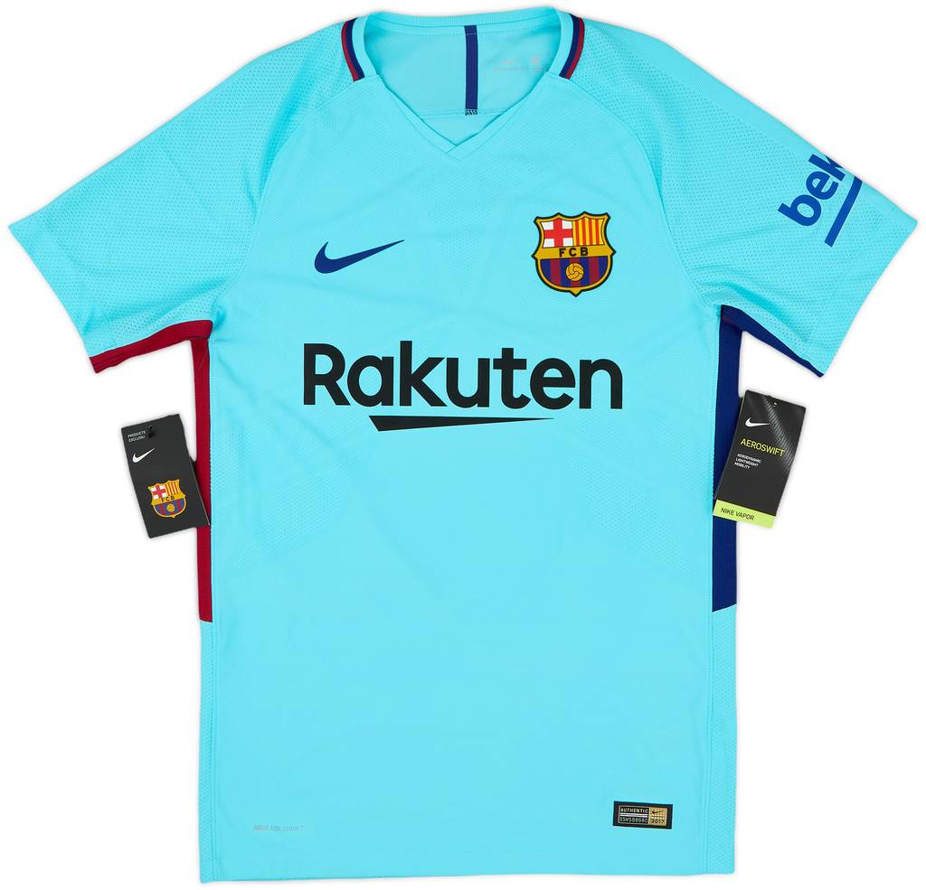 2017-18 Barcelona Authentic Away Shirt Suarez #9 (S)