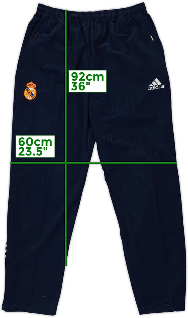 1999-00 Real Madrid adidas Track Pants/Bottoms - 6/10 - (XL)