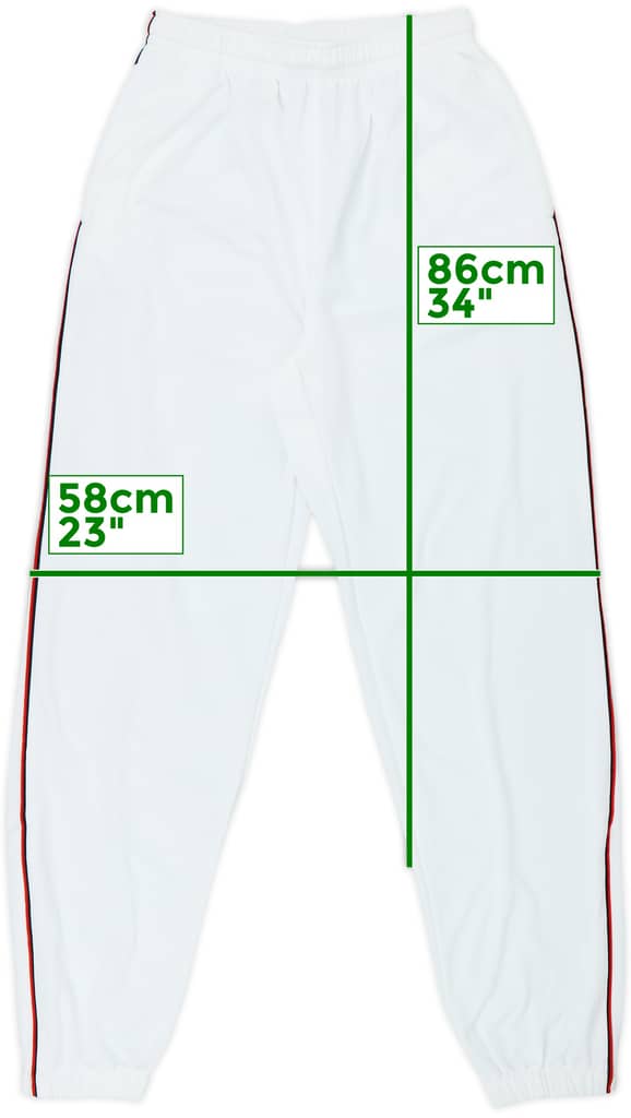 1995-96 AC Milan Lotto Track Pants/Bottoms - 9/10 - (L)