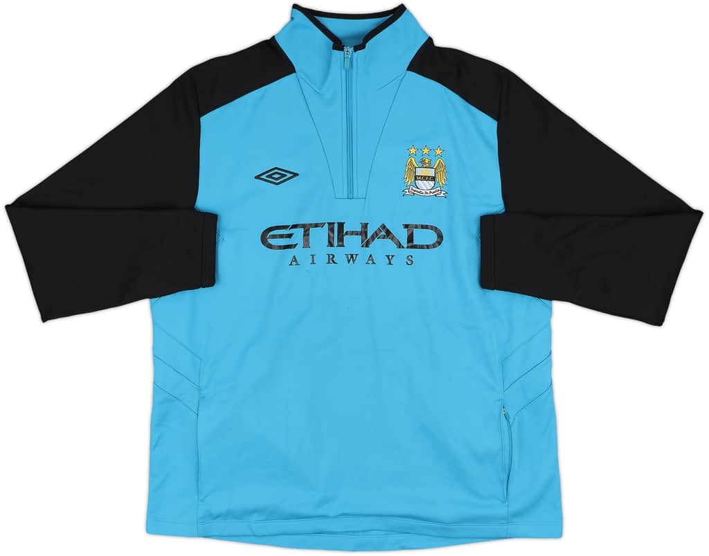 2011-12 Manchester City Umbro 1/4 Zip Drill Top - 7/10 - (XXL)