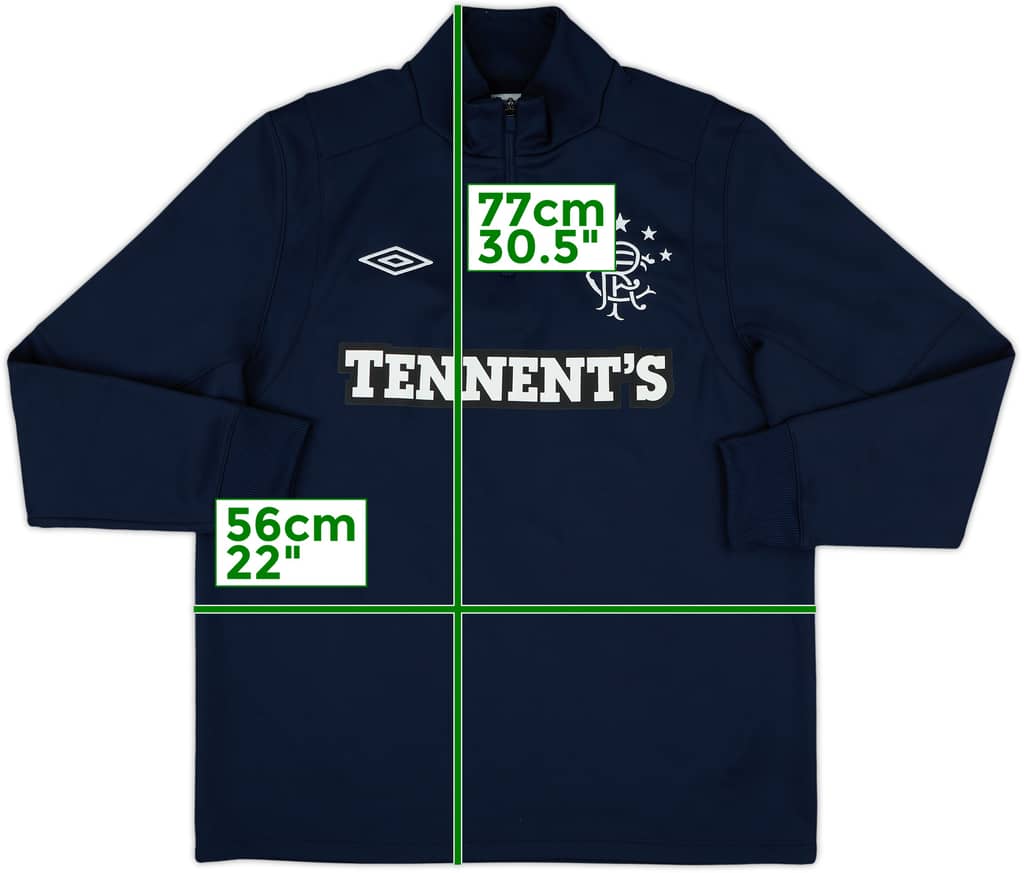 2011-12 Rangers Umbro 1/4 Zip Drill Top - 8/10 - (L)